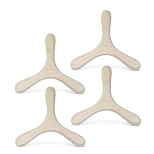 LAMEY bumerang Manufaktur – DVERG 4 X Bumerang aus Holz für Kinder zum selbst bemalen