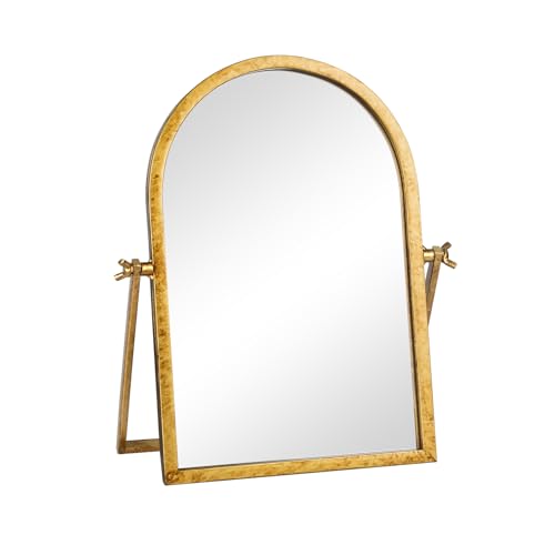 GIFTTROVE Vintage Makeup Desk Mirror, 11.8" L x 7.9" W