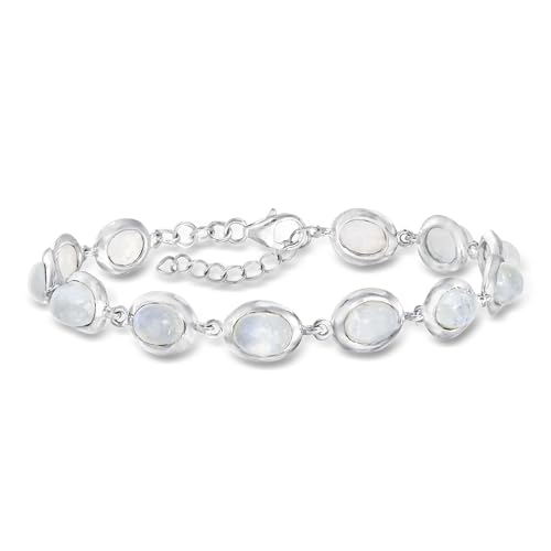 Ross-Simons Moonstone Bracelet in Sterling Silver. 8 inches