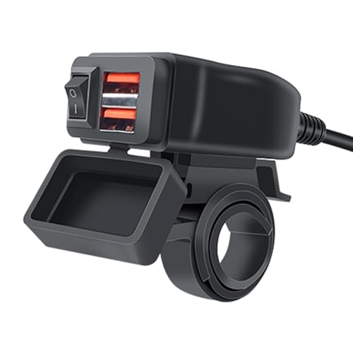 Motorcycle USB Charges 6.8A Double Ports USB Charges Quick Charges Voltmeter & Designs for Phone
