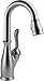 Delta Faucet Leland Bar Faucet Brushed Nickel, Bar Sink Faucet Single Hole, Wet Bar Faucets with Pull Down Sprayer, Prep Sink Faucet, Faucet for Bar Sink, Arctic Stainless 9678-AR-DST