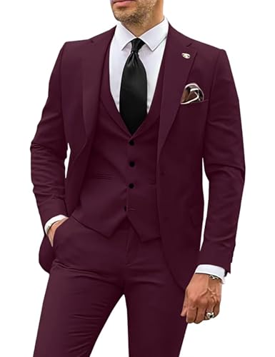 Men's Suits Slim Fit Formal Suits for Men Wedding Business Prom Mens Suit 3 Piece Blazer Vest Pants Mens Suit