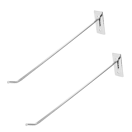 Parliky 2pcs Heavy Duty Wall Hooks Outdoor Slat Wall Hooks Metal Pegboard Accessories