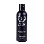 ZEUS Beard Shampoo - Cleansing & Moisturizing with Green Tea & Natural Ingredients to Soften, 8 oz (Made in USA) Verbena Lime
