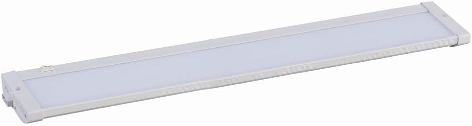 Maxim 89964WT CounterMax MX-L120-EL 21" Under Cabinet, White Finish, Glass, PCB LED Bulb , 100W Max., Wet Safety Rating, Standard Dimmable, Shade Material, Rated Lumens