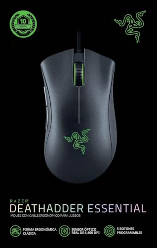 Miniatura 6 de Razer Deathadder Essential - Ratón Gaming Con Sensor Óptico, 6400 Dpi 5 Botones Programables, Interruptores Mecánicos, Agarres Laterales De Goma , Negro