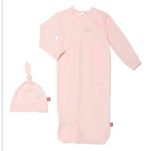 Image of Magnetic Me Modal Newborn Sleeper Gown & Hat Set | Silky Soft Modal Fabric Sleep Sack