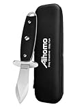 Aihomo German Stainless Steel Oyster Knife Shucker with Protective Guard, Sturdy One-Piece Oyster Shucking Knife Thickened Blade, Non-Slip Seafood Opener Tools, Dishwasher Safe