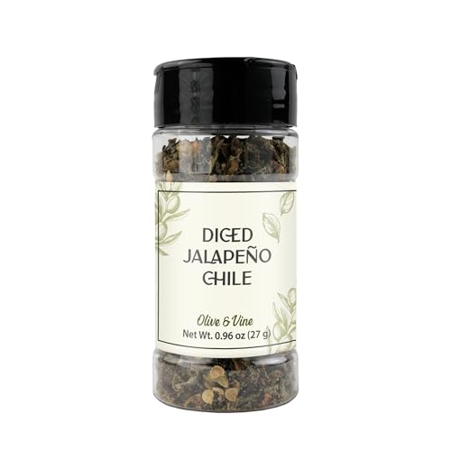 Olive & Vine Diced Jalapeno Chile, Spicy Flavor, For Tacos