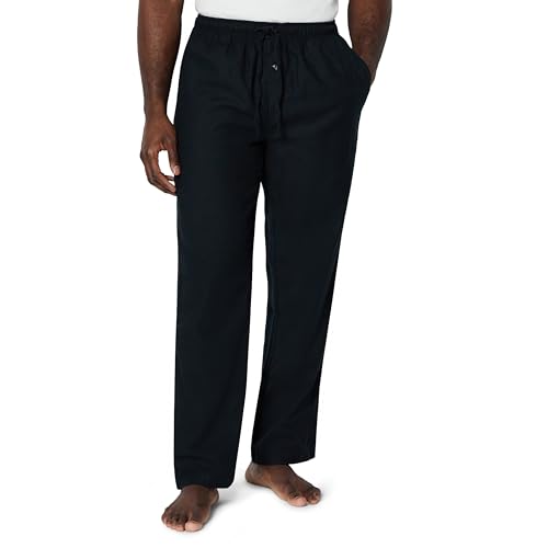 Consejos para Comprar Pantalones de pijama para Hombre que Puedes Comprar On-line. 41 Amazon Essentials - Pantalón de pijama de franela para hombre (disponible en tallas grandes y altas), color negro, talla M
