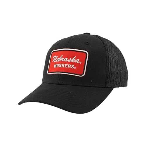 Nebraska Cornhuskers NCAA Officially Licensed Snapback Hat Big Rig Patch Black Brick