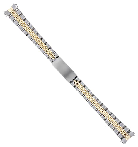 Ewatchparts Jubilee Watch Band Compatible With Lady 26Mm Rolex 6916,6917,69173 Real Gold 14K/Ss 13Mm #TOP18