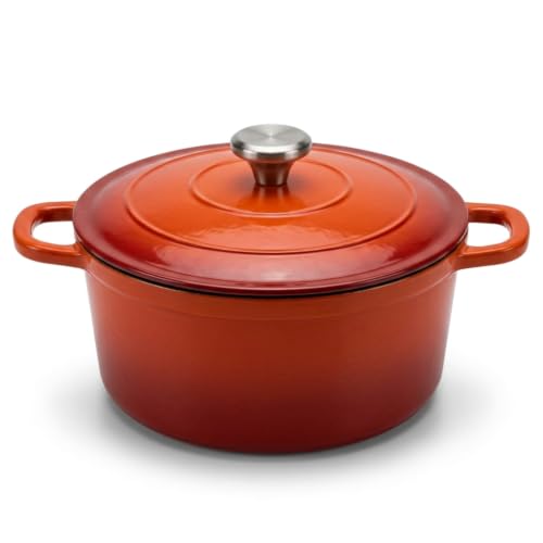 Panela Caçarola Redonda Laranja 24Cm Revestimento Cerâmica Antiaderente 4L