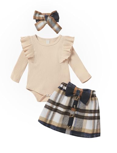 Borlai Kleinkind Baby Mädchen Kleidungsset Langarm Strampler Jumpsuit...