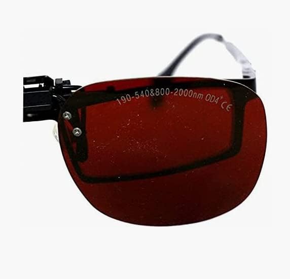 EP-1 190-540nm & 900-1700nm OD4+ CE Wide-Spectrum Continuous Absorption Laser Protective Clip-on Glasses Safe Goggles with Case