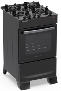 Atlas Fogão 4 Bocas Atenas Glass de Piso Preto Bivolt 50 Litros |...