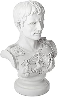 Design Toscano AH250835 Augustus Caesar Primaporta Bust Statue, 46 cm, Polyresin, Antique Stone
