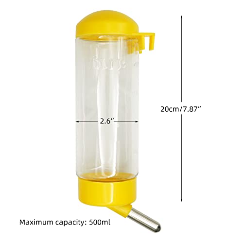 2Pcs Pet Water Bottle Rabbit Hang Water Drinking Bottle No Drip Small Pet Fountain Automatic Water Feeder Watering Systerm For Rabbit Guinea Pig Hamster Color Random #TOP3