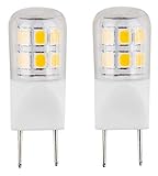 CBconcept UL-Listed, G8 LED Light Bulb (Shorter 35mm Length), 2-Pack, 2 Watt, 220 Lumen, NOT Dimmable, Warm White 3000K, 360° Beam Angle, 20W Equivalent, JCD Halogen Replacement Bulb