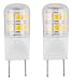 CBConcept 2-Pack, 2 Watt, 220 Lumen, Shorter<35mm G8 LED Bulb, Warm White 3000K, 20W Equivalent, Tower Type 360° Beam Angle, 120Volt, Ceramic G8 Bi-pin JCD LED Halogen Replacement Bulb, Not Dimmable
