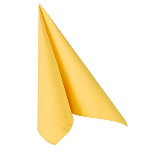 Servilletas de papel premium amarillas Royal Collection de 40x40 cm para hostelería, 250 uds