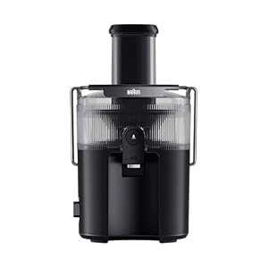 Braun MultiJuice 5 – Cold Press Juicer with ColdXtract Technology, Fresh Juice in 15 Seconds, 75 mm Feed Tube, 1.5L Pulp Container, One-Touch Anti-Drip System, Stainless Steel Filter, Black (SJ5000)
