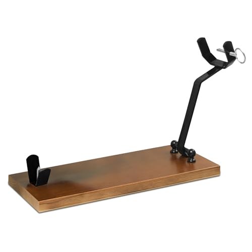 TIENDA EURASIA – Jamonero | Plegable | Medidas 52x16.8x29cm | Madera de Pino y Herrajes de Hierro Negro | Pinchos de Acero Inoxidable | Incluye 4 Patas Antideslizantes Adhesivas