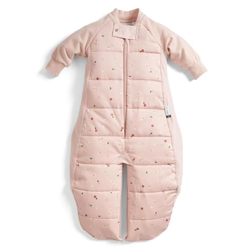 ergoPouch Sleep Suit Bag 3.5 TOG – Baby Sleep Sack & Wearable Blanket, 2-in-1 Convertible Sack to Suit with Legs for Safe Movement, Regulates Temperature Overnight, Unisex (2-4 Years, Daisies)
