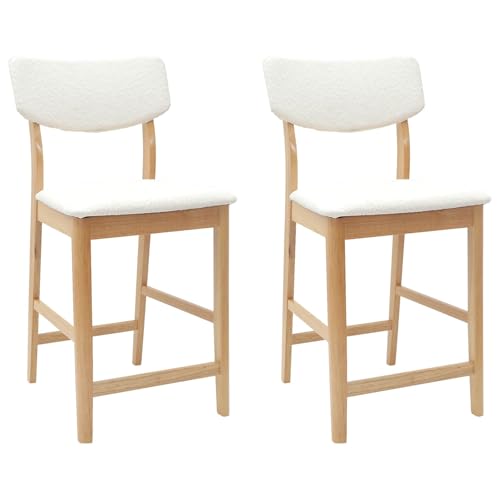 Tmriohed Juego de 2 sillas de comedor, diseño moderno, madera de goma maciza, 48 x 49 x 95 cm, resistentes y cómodas, para cocina, comedor, salón