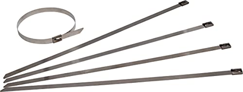 KOPP 328520237 - Fascette stringicavo in acciaio inox, 7,9 x 300 mm, 10 pezzi, 7,9 x 300 mm