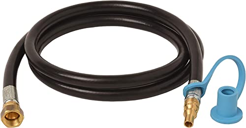 Flame King Bundle Ysnht600 2-Burner Built-In Rv Cooktop Stove, Propane, 7200 And 5200 Btu Burners & 48-Inch Quick Connect Hose For Rv, Travel Trailer, Or Camper #TOP4