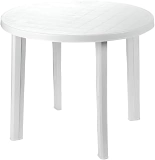 IPAE - SATURNIA Mesa Resina Blanca Diametro 90 cm.
