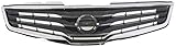 Garage-Pro Grille Compatible with 2010-2012 Nissan Sentra Chrome Shell/Painted Dark Gray Insert Base/S/SL Models