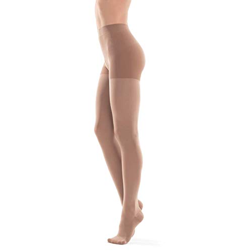 Collant medici graduati a compressione (23-32 mmHg, Classe 2) Prevenzione di TVP, vene varicose, vene ragno, riduzione del gonfiore Anti-trombosi Beige Medium