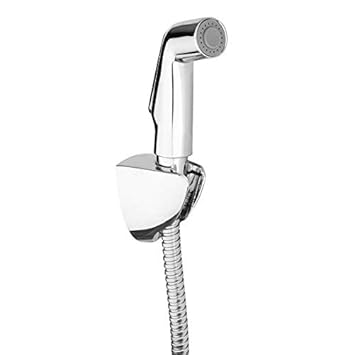 Marcoware ABS Easy Press Health Faucet with SS304 Hose & Wall Hook, Chrome, Polished Finish