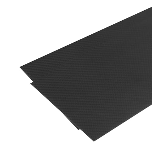 QUARKZMAN 2 Stück Kohlefaserplatte 250×100×1mm Matte Oberfläche Pultrudierte Flache Kohlefaserplatte Köpergewebe Panelplatte für Drachen RC Flugzeug