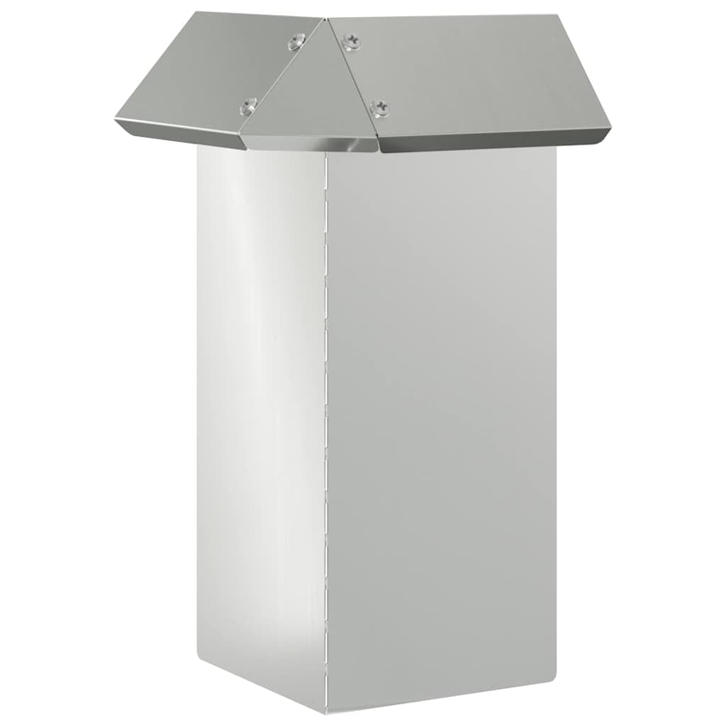 Recinzione per lumache argento, 13,5 x 13,5 x 25 cm, in acciaio zincato