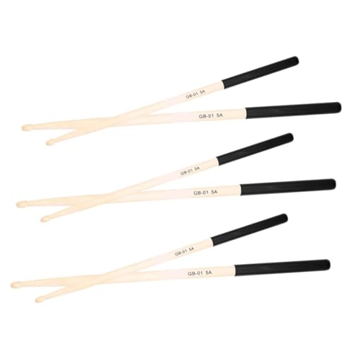 3 Pares de Baquetas de Madera para Batería Antideslizantes miniatura 6