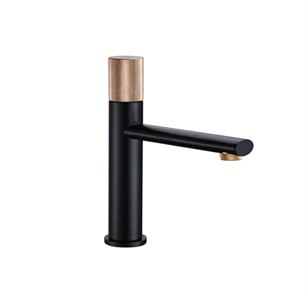 Robinet mitigeur eau chaude et froide avec bouton moleté pivotant anti-éclaboussure