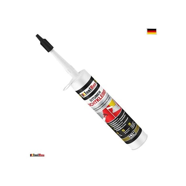 Isolbau Bitumen-Dichtkleber - Klebstoff & Dichtmasse für Montage & Reparatur von Bitumen-Schindeln - Schwarz, 1 x 310 ml – Bild 3