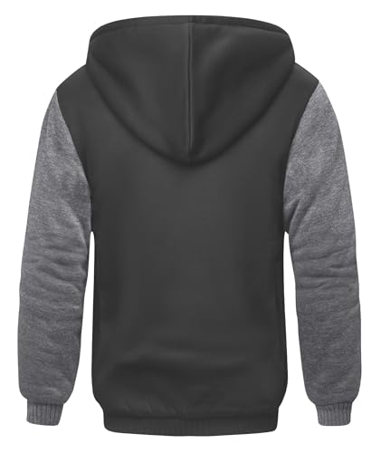 Image of SCODI Hoodies for Men Heavyweight Fleece Sweatshirt Zip Up Thick Jacket