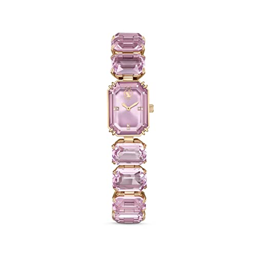 Image of Swarovski Millenia Watch, Octagon Cut Bracelet, Pink, Rose Gold-Tone Finish