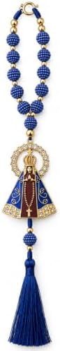 Terço Dezena Nossa Senhora Aparecida Pérola Azul 26cm