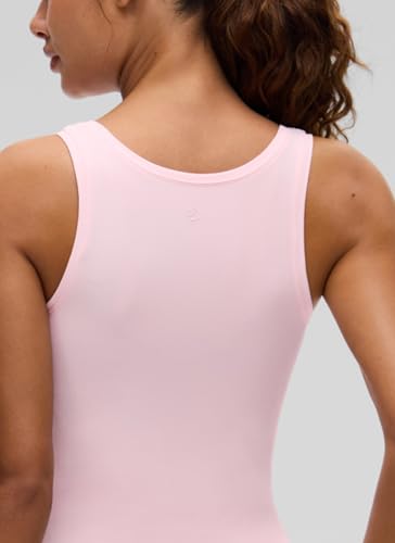 Image of CRZ YOGA Softembrace Scoop Neck Tank Top | Workout, Ultra Soft, Tight Fit, Waist Length, Double Lined, Sleeveless Shirts for Women