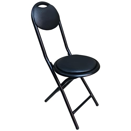Image of Streetup India 18 Inch Folding Stool Chair Black - Metal