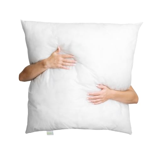 Bodyprotect Kopfkissen 80 x 80 cm 2er Set, Kissen Ecoline Spinnvlies, Doppelpack Bettwaren Set aus 100% Mikrofaser, waschbar, weiß