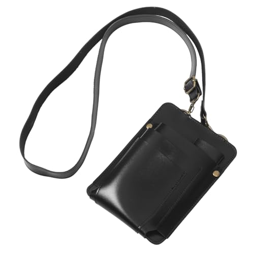 TOVINANNA Hairdressing Kit Tools Small Barber Scissors Fanny Carry Hair Stylist Bag Hairdresser Scissor Case Storage Scissors Holder for Hairdressing Scissors Professional Black Leather