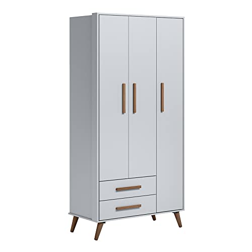 Guarda Roupa Roupeiro Infantil Qencanto Retrô Qmovi Cinza