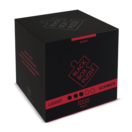 Black Box Puzzle 1000 Teile, Blackbox Puzzel mit Überraschungs-Motiv ohne Vorlage, Impossible Puzzle schwer für Erwachsene und Kinder ab 14 Jahren, Puzzle Box Kunst Edition 2021