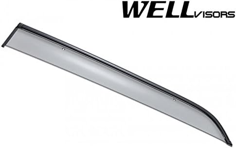 Miniatura 5 de WellVisors Repuesto para Mercedes Benz W166 ML350 y ML550 y GLE350 y GLE350 y GLE400 con clip en cromo, color ahumado, protector de lluvia lateral,